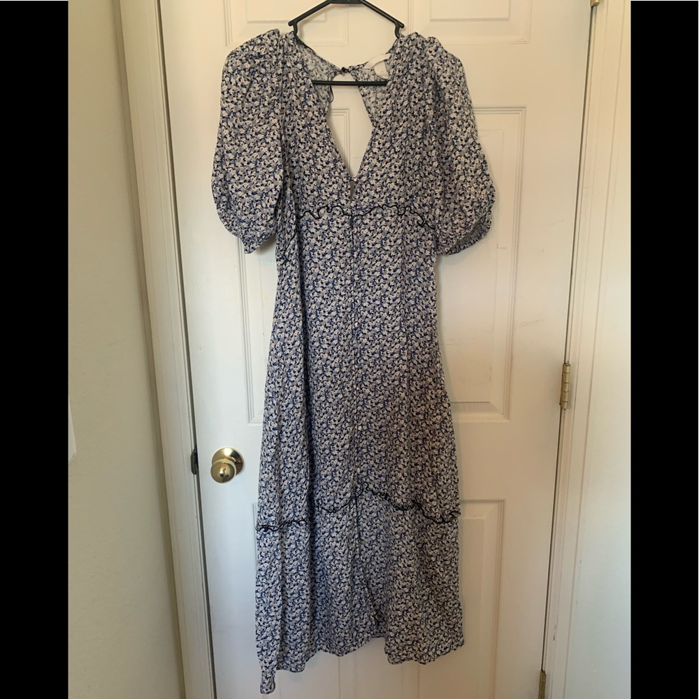 H&M size medium long open back dress